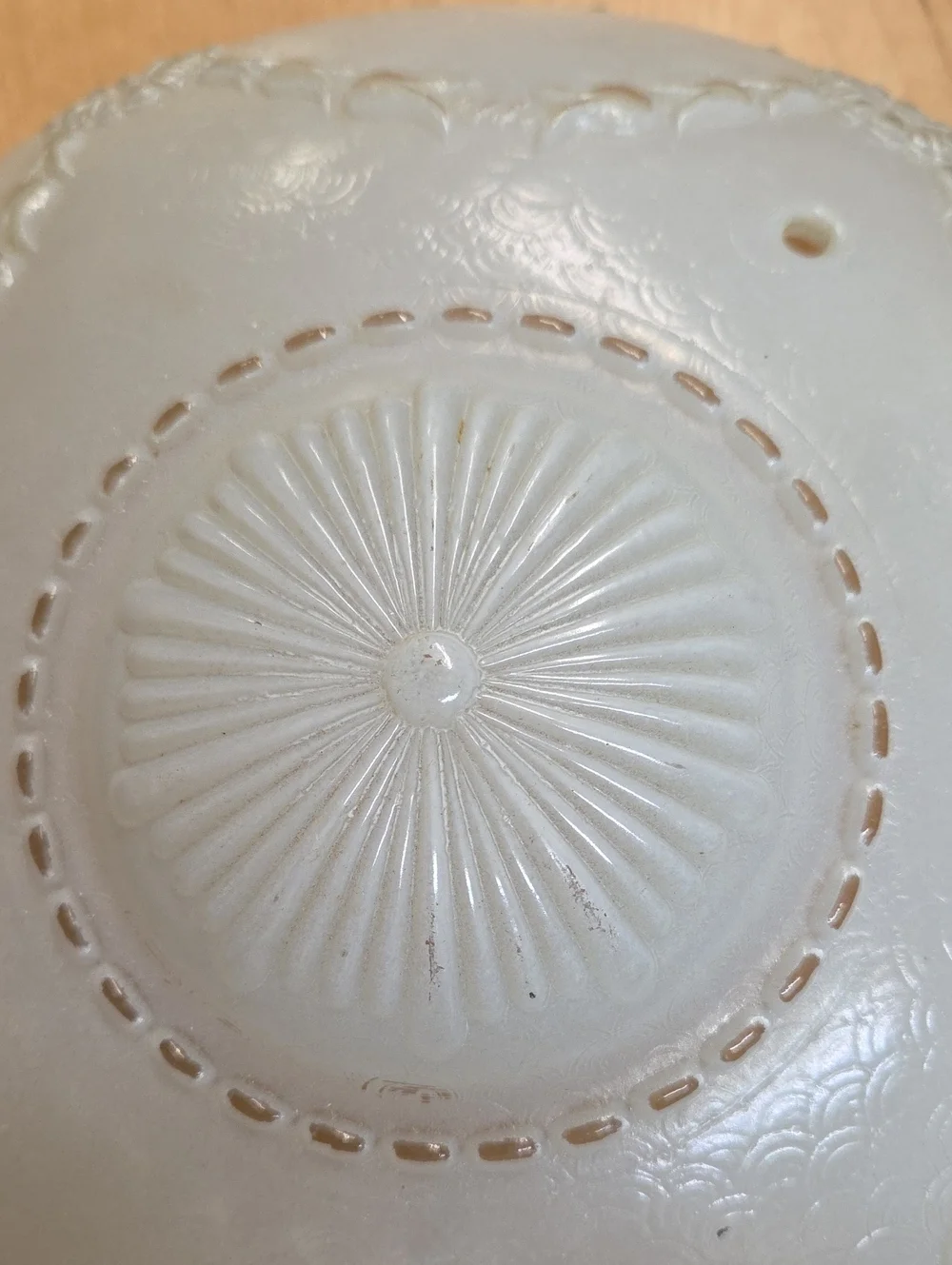 Vintage Art Deco or MCM Glass Ceiling Cover Light Shade